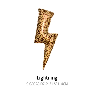 Palloncini in Foil a Forma di Numero, Stella, Cuore, Fiocco 4D, Fulmine e Occhiali con Stampa Leopardata per Decorazioni di Feste di Compleanno - Product Image 4