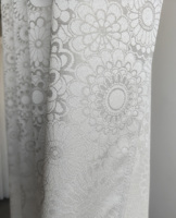 Rideaux occultants jacquard tournesols chic bohème, prêts à poser, à œillets, motifs floraux, modernes et contemporains.