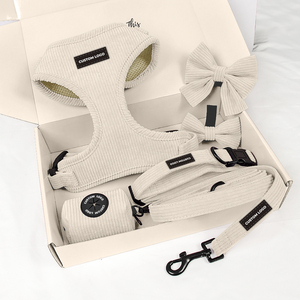 Correa de Perro de Terciopelo de Pana para Invierno, Accesorios Cálidos para Perros, Arnés de Cachorro, Chaleco con Logotipo de Goma Personalizado con <span class=keywords><strong>Collar</strong></span> para Perro - Product Image 2