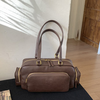 Sac fourre-tout rétro Maillard pour femme, nouvelle mode hiver 2025, sac à bandoulière décontracté polyvalent