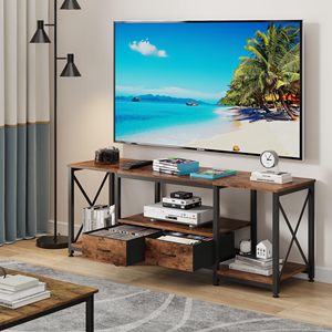 Holz <span class=keywords><strong>TV</strong></span>-Ständer <span class=keywords><strong>TV</strong></span>-Konsolen tisch mit offenen Regalen und Stoffs chu blade für Wohnzimmer Schlafzimmer-Anpassung - Product Image 3
