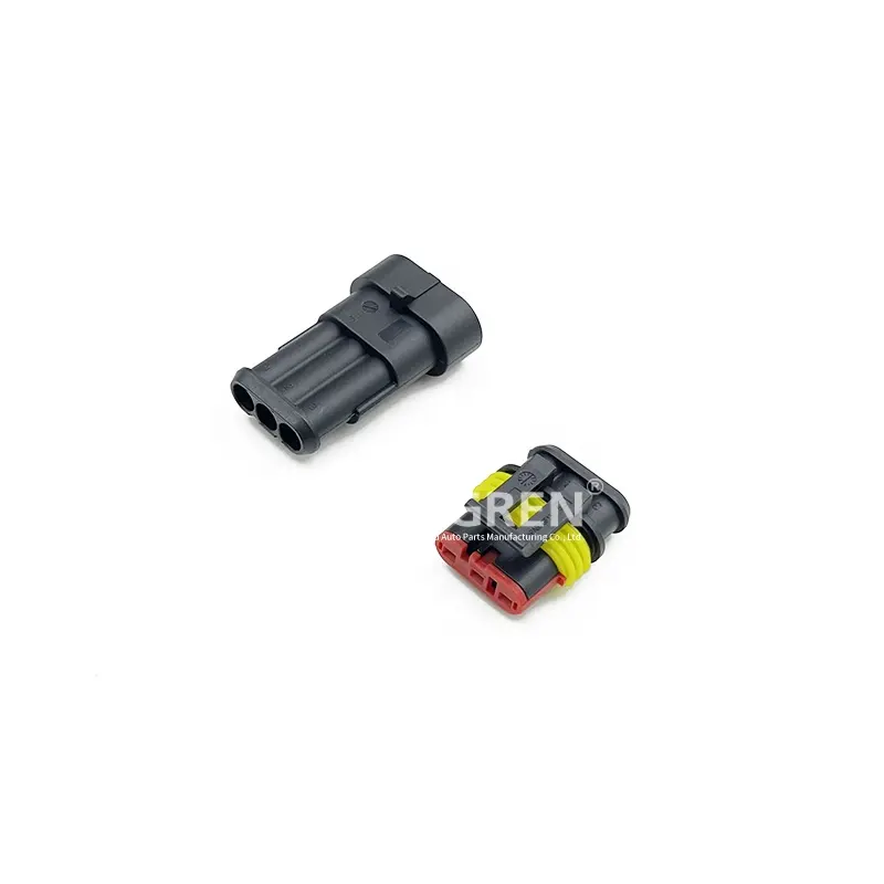 Connector 282087-1 3 pin waterproof sockets for replacement AMP Superseal Connector