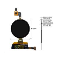 Layar OLED LCD Bulat QSPI Ukuran Kecil 1,43 Inci 466*466 untuk Smart Watch, Layar AMOLED Sirkular 24Pin dengan Panel Sentuh Kapasitif