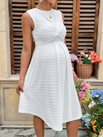 Robe de maternité et d'allaitement sans manches, longue et élégante, style bodycon, pour femmes enceintes, best-seller européen et américain