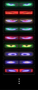 Lumière de voiture dynamique clignotante Devil's Eye 24V 0.3W et autocollant Devil Eyes pour la décoration de la lunette arrière de petite berline - Product Image 2