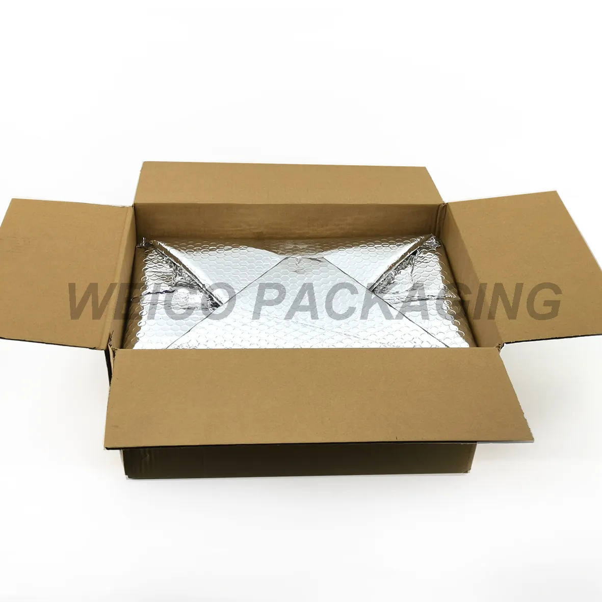 Aluminum bubble foil box liner thermal insulated cream cooler bag for shipping