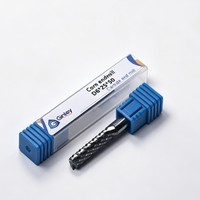 Fresa de carburo de tungsteno tipo maíz para router de madera, fresa de desbaste para paneles de fibra de carbono/epoxi y grabado
