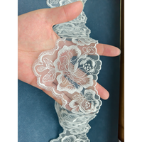 Tissu brodé en maille 100 % polyester de haute qualité, taille personnalisée, pour vêtements de danse pour filles et femmes, accessoires textiles de maison