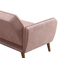 Sofá Cama de Tela Rosa Moderno de Alta Calidad, Sofá Tapizado de 3 Plazas Plegable para Sala de Estar, Hotel, Apartamento, Dormitorio