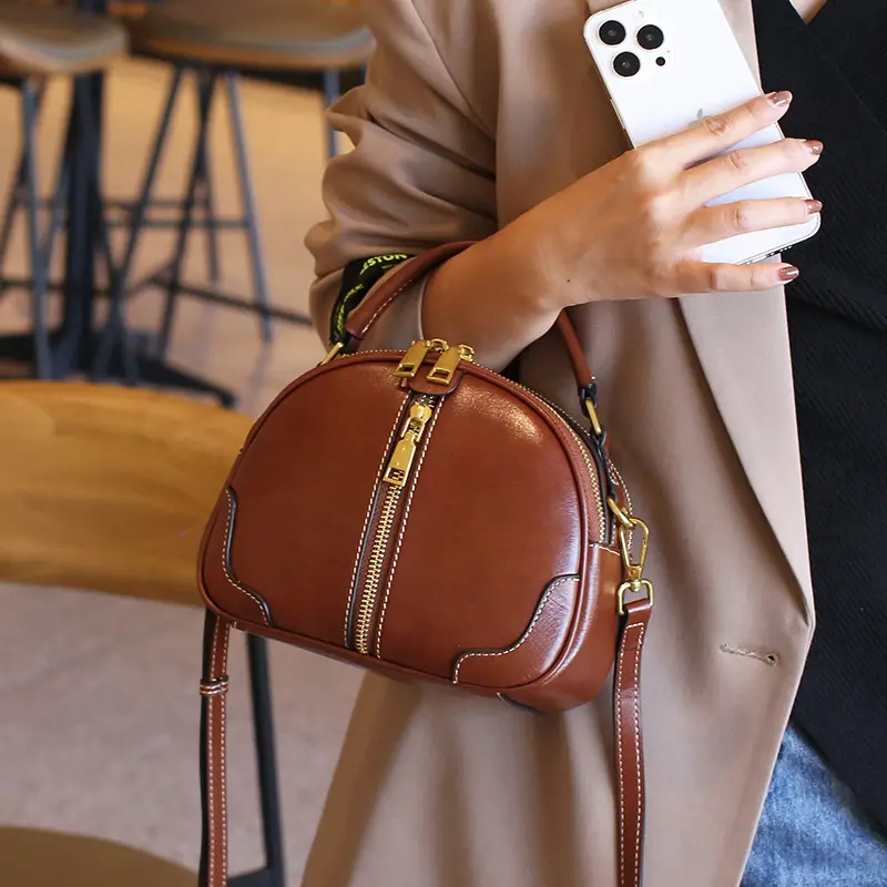 Genuine Leather Handbag 2022 Hot Fashion Versatile Single Shoulder Bag Brand Design Luxury Crossbody Women's Bag