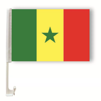 Drapeau national du Maroc à clipser sur la vitre de voiture, drapeau décoratif à suspendre, drapeau de voiture pour supporters, monté sur véhicule