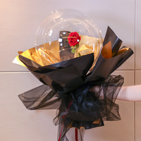 Ballon Bobo en plastique à LED gonflable à l'hélium pour fête, ballon transparent en PVC à LED, ballons Bobo pour Noël, vente chaude