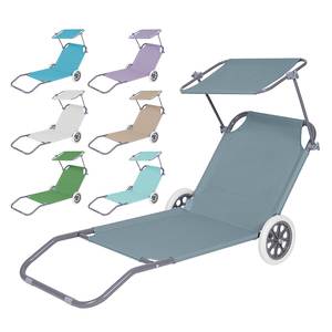 Nouvelle mise à niveau chaise <span class=keywords><strong>de</strong></span> <span class=keywords><strong>plage</strong></span> portable extérieure chaise <span class=keywords><strong>de</strong></span> loisirs chaise longue pliable <span class=keywords><strong>avec</strong></span> <span class=keywords><strong>parasol</strong></span> et roues - Product Image 6