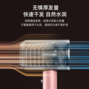 Secador de pelo de alta potencia, 220V, motor con escobillas, con iones negativos y aire alternado caliente y frío para el hogar, hotel, dormitorio - Product Image 4