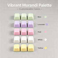 Heart-Shaped Macaron Color Mechanical Keycap Fidget Button Pendant