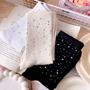 Chaussettes Scintillantes à Strass Compports Bas en Cristal à Paillettes Chaussettes à la Mode en Coton pour Filles Chaussettes de Cheville avec Diamants Bling Bling - Product Image 2