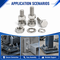 M6 M8 M10 Grade 8 Custom Stainless Steel Hexagon Ss 304 Nut and Bolts Hex Head Allen Flush Bolt and Nut Manufacturers and Fasten