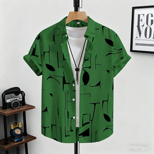 <span class=keywords><strong>Nueva</strong></span> Llegada Camisetas Blancas Casuales para Hombre con Patrón Geométrico, Blusa de Manga Corta, Suministro ODM - Product Image 3