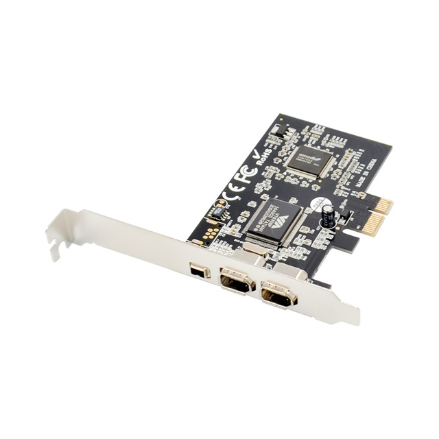 Factory Wholesale High Quality WINTEK Firewire Card 1394A 2+1 Port PCI Express Controller Card with VT6308P ASM1083 Chips Stock