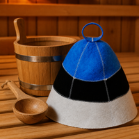 Chapeau de sauna en laine personnalisé, chapeau de sauna drapeau américain pour hommes et femmes, chapeau finlandais Banya, chapeau russe, accessoires de bain