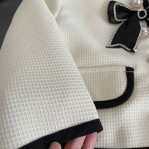 New Spot Wholesale Black Luxury Autumn Set Black Bow <b>Cardigan</b> Long-<b>Sleeved</b> Set + <b>Short</b> Skirt Girls Set Three-Piece Suit - Product Image 6