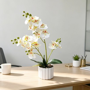 Orquídea Phalaenopsis Artificial en Maceta de 41 cm de Altura, Planta Artificial para Decoración del Hogar y Bodas - Product Image 3