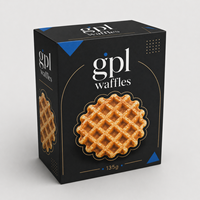 Caja de Embalaje de Cartón Corrugado Ecológico de Grado Alimenticio Personalizada para Waffles con Logotipo