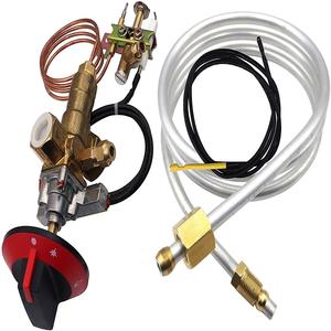 液化石油气/天然气燃气灶进气阀先导燃烧器，带0.9米M10x1热电偶和点火线，包括旋钮整体和nor - Product Image 1