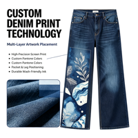 Pantalon en jean pour homme, style hip-hop, coupe large, double taille, imprimé léopard, patchwork, imprimé 3D, tendance, original et de niche, vente en gros