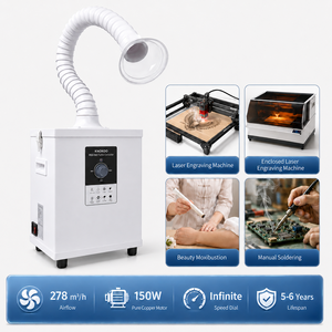Extractor de Humo KNOKOO FES150 para Salón de Uñas, Purificador de Humo Láser con Filtro HEPA, Evacuador de Humo para Láser, Impresión y Soldadura - Product Image 4