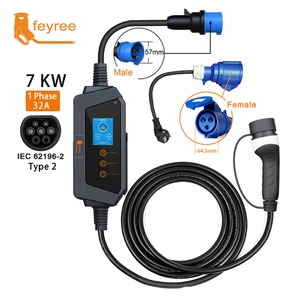 Estación de Carga para Vehículos Eléctricos Ajustable de 7.4KW/22KW, Cargador Rápido GBT para Vehículos Eléctricos con Cable de 5m, Nuevo para Uso Doméstico - Product Image 2