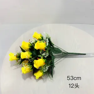 Bouquet Branch 53cm*12head Wedding Simulation Flower Artificial Flower for Sale Cheap Wholesale Flower New Year Decor 2000PCS