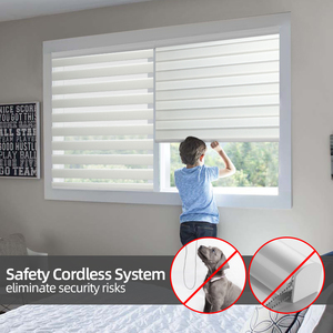 Persianas Zebra Inalámbricas Coloridas ZSTARR, Tela Impermeable con Sistema de Seguridad, Ideales <span class=keywords><strong>para</strong></span> Niños y Mascotas, <span class=keywords><strong>para</strong></span> Decoración de Ventanas de Sala de Estar - Product Image 2