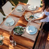 Set de Table en vinyle PVC classique 2022 CR, chemin de Table tissé lavable