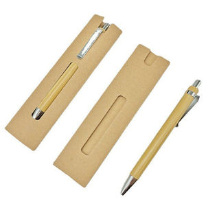 Cheap Wooden Bamboo Ball <b>Pen</b> Eco Friendly Retractable Ballpoint <b>Pen</b> with Paper <b>Box</b> Packing - Product Image 3