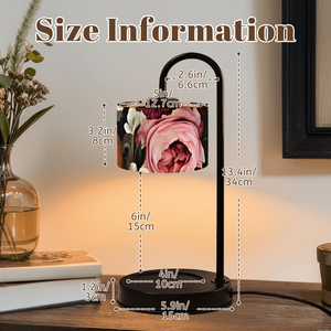 Electric Candle Warmer Lamp With Rose Linen Shade Adjustable Brightness For Scented <b>Wax</b> Candles Home Decor - Product Image 6