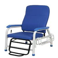 Fauteuil inclinable d'accompagnement hospitalier multi-positions pliable pour transfusion, idéal pour les salles d'urgence et les services de séjour de jour