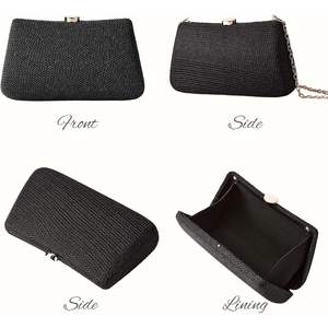 Bolso de mano Daffgui para mujer con patrón de ratán, elegante bolso de noche para boda, cartera con cadena desmontable para uso diario y festivales - Product Image 4