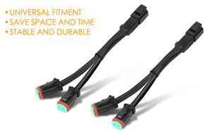 Adaptor Soket Konektor DT Female 2-in-1 Dual Output, Konduktor Tembaga Otomotif Deutsch, Kabel Harness 600V - Product Image 5