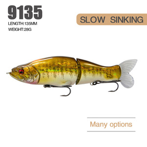 <span class=keywords><strong>Leurre</strong></span> de pêche à descente lente, 135 mm, 28 g, jointed minnow wobblers, corps en ABS avec queue souple, leurres souples <span class=keywords><strong>pour</strong></span> <span class=keywords><strong>brochet</strong></span> et black-bass - Product Image 3