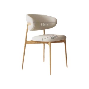 <span class=keywords><strong>Chaise</strong></span> de salle à manger en bois massif nordique personnalisable avec revêtement en similicuir, design empilable pour hôtel et usage domestique - Product Image 4