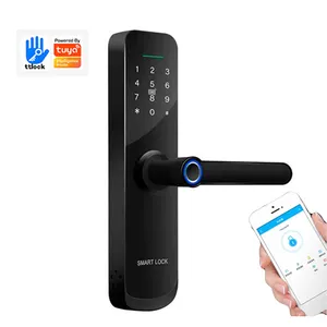 حار بيع ذكي الإلكترونية قفل باب رقمي بطاقة رمز تويا APP Wifi بدون مفتاح بصمة أقفال الذكية للمنزل