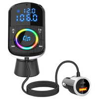 Kit de reproductor MP3 manos libres para coche, transmisor FM inalámbrico con botón grande BC71, novedad