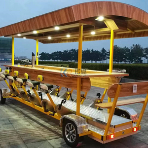 2024 Best Selling Unilateral <b>Folding</b> Pedal Pedal Pub Beer <b>Bike</b> With Dispenser Electric Sightseeing Bus Bar - Product Image 3