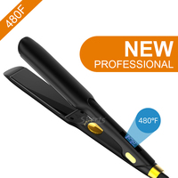 Fer à friser et lisseur 2-en-1 professionnel en titane 480F MCH pour salon de coiffure