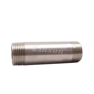 Accesorios de hierro <span class=keywords><strong>maleable</strong></span> de decoración de <span class=keywords><strong>acero</strong></span> inoxidable enchufes de tubo de rosca macho doble largo de 6 &amp;quot; - Product Image 5