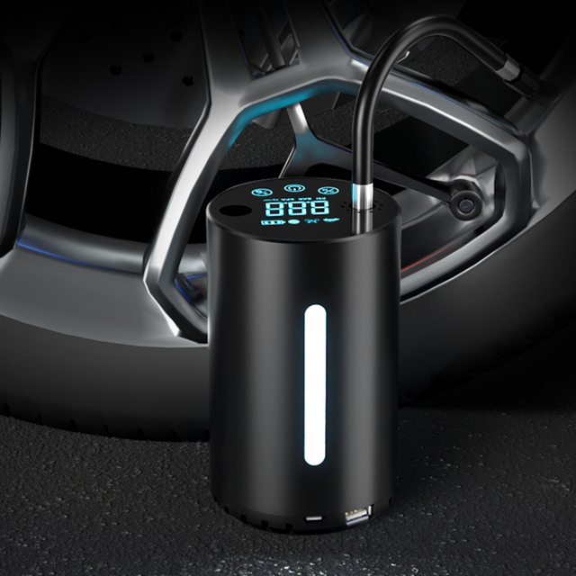 Heavy Duty Car Tire Inflator Air Compressor Portable Electric Wireless Pressure Digital Cordless Pump 12v Ac Dc Tyre Inflator