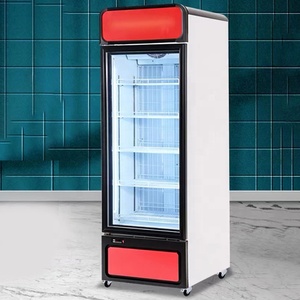 Refrigerador Vertical Comercial de 400L para Exhibición de Bebidas en Supermercados, Congelador Rojo de Una Puerta con Control Digital de Temperatura Automático - Product Image 2