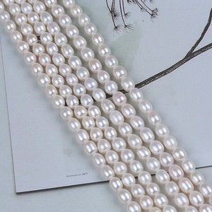 Promotion pour collier de perles d'eau douce naturelles de forme riz de 6-7 mm, forte brillance, perles en vrac faites à la main, perles en vrac de Zhuji Pearl - Product Image 3