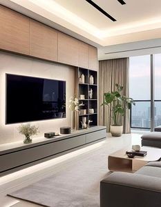 Luxury Design <b>Modern</b> Design Wooden Flat Door <b>Tv</b> <b>Stand</b> <b>Modern</b> <b>Tv</b> Cabinet for Living Room Furniture or Office with Storage Cabinet - Product Image 2